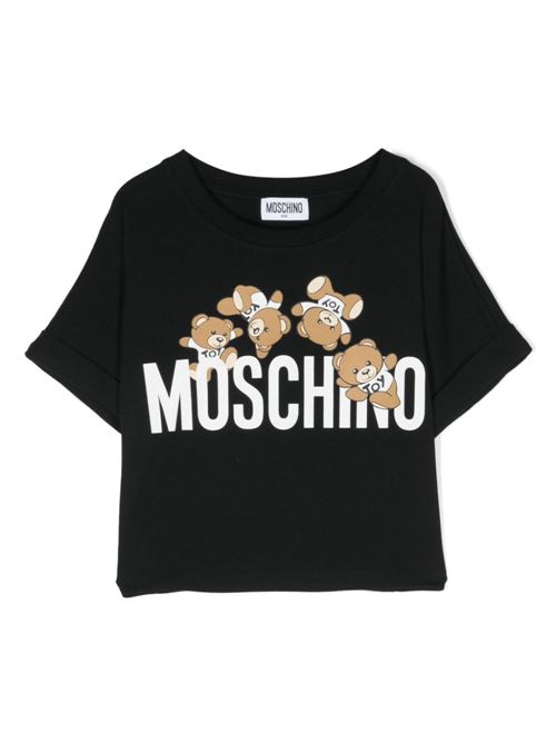 T-shirt bambina maniche corte MOSCHINO KID-TEEN | HDM068LBA0060100